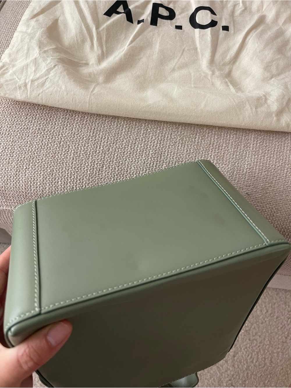 APC Virginie Small Bag in Almond Green - Picture 3 of 10